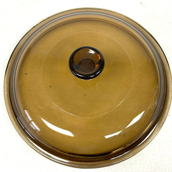 Vintage PYREX / CORNING 16 cm amber glass replacement lid - Picture 2 of 5